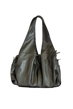 Large Capacity Retro Tote Bag for Women, Soft Leather Handbag, Versatile Motorcycle Style, High-End Niche Fashion Accessory