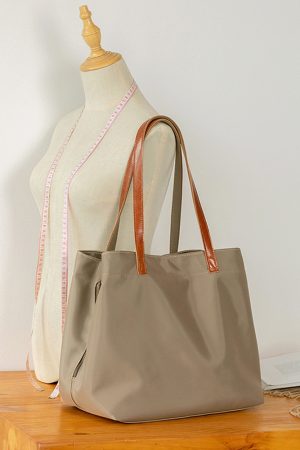 Large Capacity Solid Color Oxford Cloth Tote Bag for Women - Versatile Shoulder Bag for Commuting & Everyday Use