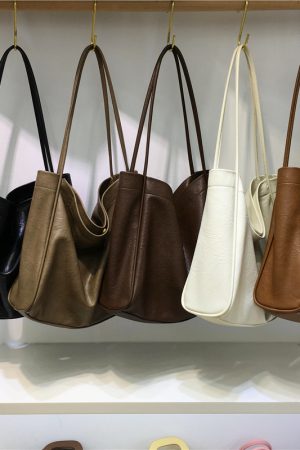 Large Capacity Tote Bag for Women - Korean Style Lazy Chic Design, 2023 New Fashion Shoulder Bag, Niche Aesthetic