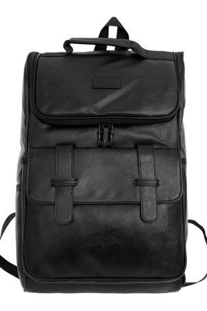 Large Capacity Unisex Genuine Leather Backpack for Travel & School - European American Style Double Shoulder Laptop Bag