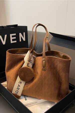 Large Capacity Vintage Casual Tote Bag for Work and Commuting - Versatile Shoulder Bag 2025 Style