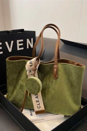 Large Capacity Vintage Casual Tote Bag for Work and Commuting - Versatile Shoulder Bag 2025 Style