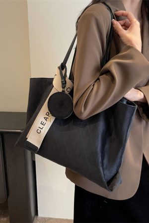 Large Capacity Vintage Casual Tote Bag for Work and Commuting - Versatile Shoulder Bag 2025 Style