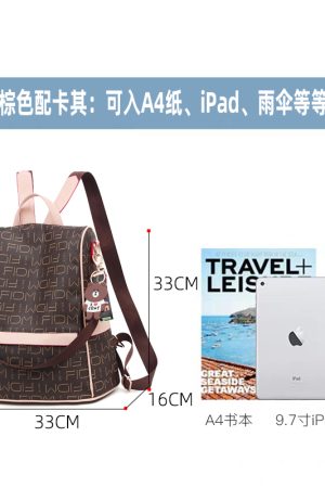 Large Capacity Women's Backpack - Fashionable Commuting Bag, Double Shoulder Design, European and American Style, Ideal for Moms