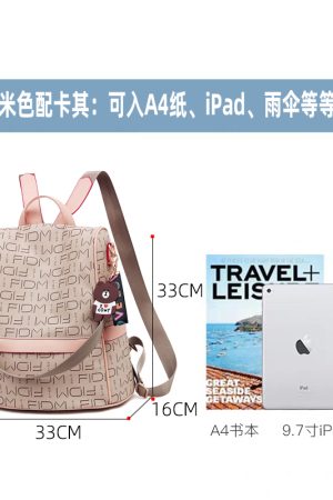 Large Capacity Women's Backpack - Fashionable Commuting Bag, Double Shoulder Design, European and American Style, Ideal for Moms