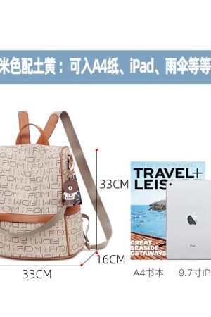 Large Capacity Women's Backpack - Fashionable Commuting Bag, Double Shoulder Design, European and American Style, Ideal for Moms