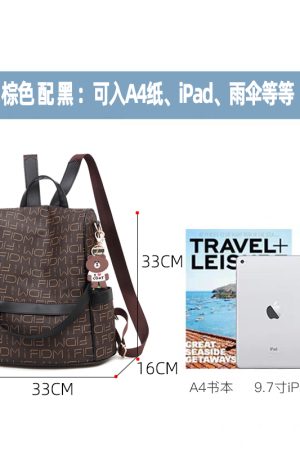 Large Capacity Women's Backpack - Fashionable Commuting Bag, Double Shoulder Design, European and American Style, Ideal for Moms