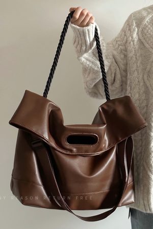 Large-Capacity Women's Briefcase Tote Bag 2024 - Stylish Commuter Shoulder Crossbody Bag for Students and Early Classes