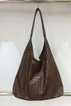 Large Capacity Women's Canvas Woven Underarm Tote Bag - Casual Versatile Style for 2024, Perfect for Daily Use