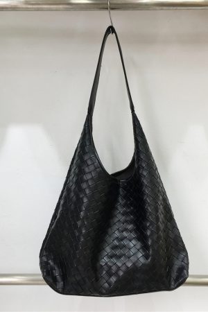 Large Capacity Women's Canvas Woven Underarm Tote Bag - Casual Versatile Style for 2024, Perfect for Daily Use