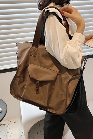 Large-Capacity Women's Shoulder Bag - Versatile Minimalist Tote & Crossbody for Students and Commuters - Chic Everyday Style