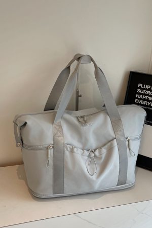 Large Capacity Women's Tote Bag for Travel, Fitness, Business Trips - Versatile Maternity & Luggage Storage with Trolley Compatibility