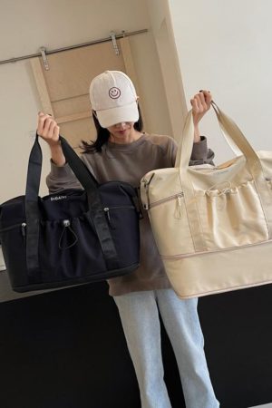 Large Capacity Women's Tote Bag for Travel, Fitness, Business Trips - Versatile Maternity & Luggage Storage with Trolley Compatibility