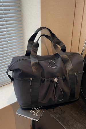 Large Capacity Women's Tote Bag for Travel, Fitness, Business Trips - Versatile Maternity & Luggage Storage with Trolley Compatibility