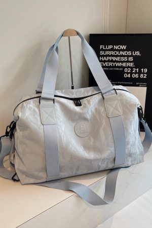 Large Capacity Women's Travel Bag - Solid Color, Portable Hand-Held Design, Ideal for Maternity, Sports, Gym, and Luggage.