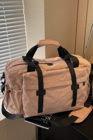 Large Capacity Women's Travel Bag - Stylish Hand-Held Sports Fitness Shoulder Luggage & Maternity Storage Bag