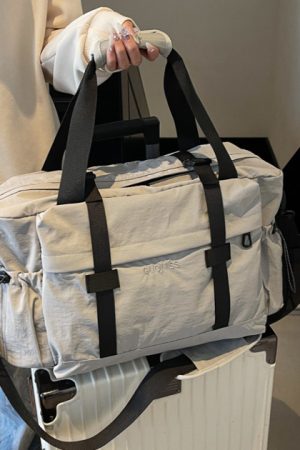 Large Capacity Women's Travel Bag - Stylish Hand-Held Sports Fitness Shoulder Luggage & Maternity Storage Bag