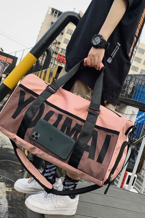 Large Capacity Women's Travel Tote Bag with Dry Wet Separation for Sports, Fitness, and Short Trips