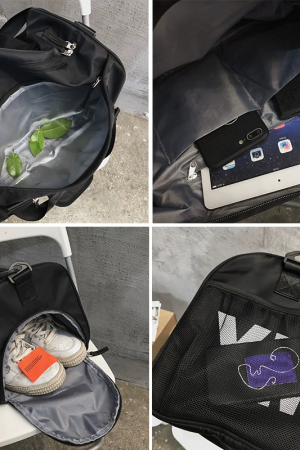 Large Capacity Women's Travel Tote Bag with Dry Wet Separation for Sports, Fitness, and Short Trips