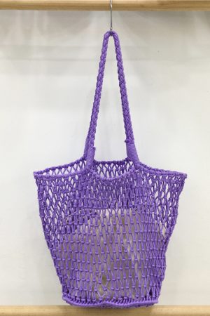 Large Capacity Woven Fishing Net Beach Bag - Stylish Summer Shoulder Tote for Vacation, Underarm Carry, and Casual Outings