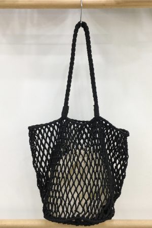 Large Capacity Woven Fishing Net Beach Bag - Stylish Summer Shoulder Tote for Vacation, Underarm Carry, and Casual Outings