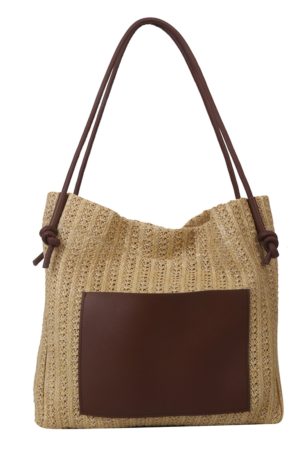 Large Capacity Woven Straw Bag for Women - Versatile Summer 2025 Shoulder Crossbody Tote - Perfect Beach Commuter Style