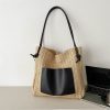 Large Capacity Woven Straw Bag for Women - Versatile Summer 2025 Shoulder Crossbody Tote - Perfect Beach Commuter Style