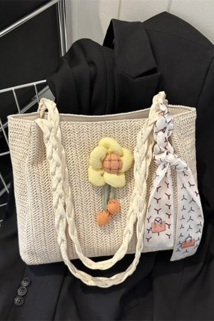 Large-Capacity Woven Straw Shoulder Bag for Women â€“ 2025 Summer Versatile Beach Crossbody Tote