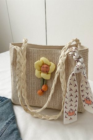 Large-Capacity Woven Straw Shoulder Bag for Women – 2025 Summer Versatile Beach Crossbody Tote