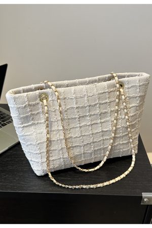 Large Textured Retro Handbag for Women - Trendy 2025 Korean Style Shoulder Tote Bag with High Capacity