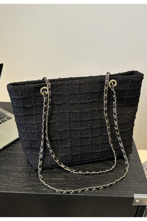 Large Textured Retro Handbag for Women - Trendy 2025 Korean Style Shoulder Tote Bag with High Capacity