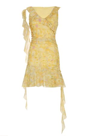 Layered Floral A-Line Dress for Women - Fresh Field Spaghetti Strap Dress, Gentle and Skin-Whitening, Perfect for Spring and Summer