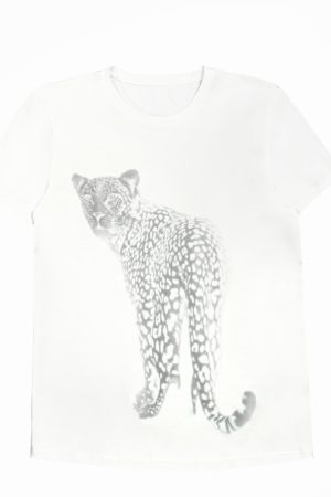 Leopard Print Loose-Fit T-shirt - Trendy Casual Top for 90s Inspired Street Style