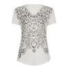 Leopard Print Mid-Length Short Sleeve T-Shirt for Women - V-Neck Personality Top, Street Style Summer Fashion