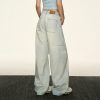 Light Blue Vintage Loose Denim Pants for Women - Summer Style High-End Drape Slim Straight Wide-Leg Trousers