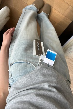 Light-Colored High-Waisted Wide-Leg Denim Pants for Women - Summer 2025 Plus Size Slim-Fit Straight-Leg Style