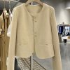 Light Khaki French-Style Short Blazer for Women, Spring Autumn 2025, Chic Mature Top, Korean Style Fashion