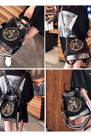 Light Luxury Fashion Backpack for Women - Large Capacity Dual-Use Shoulder Bag, High-End Commuting Style