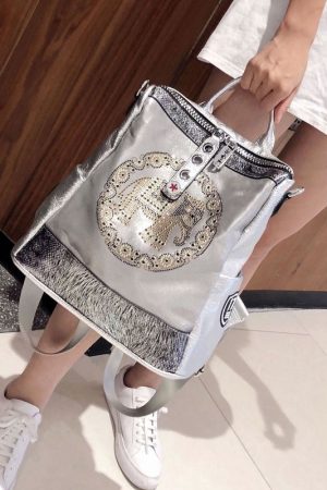 Light Luxury Fashion Backpack for Women - Large Capacity Dual-Use Shoulder Bag, High-End Commuting Style