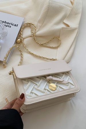 Light Luxury French Shoulder Bag - Versatile Lightweight Crossbody Chain Bag - Small Square Design for Women - Fashionable Commuting Accessory