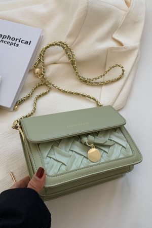 Light Luxury French Shoulder Bag - Versatile Lightweight Crossbody Chain Bag - Small Square Design for Women - Fashionable Commuting Accessory