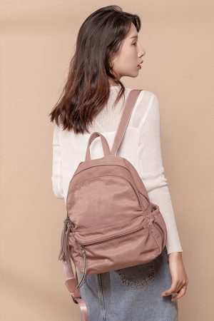 Light Luxury Solid Color Oxford Cloth Backpack for Women - Large Capacity Casual Commuting Bag, Stylish Everyday Essentials