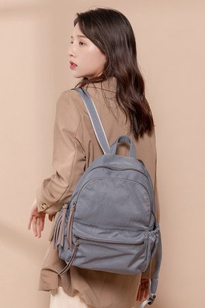 Light Luxury Solid Color Oxford Cloth Backpack for Women - Large Capacity Casual Commuting Bag, Stylish Everyday Essentials