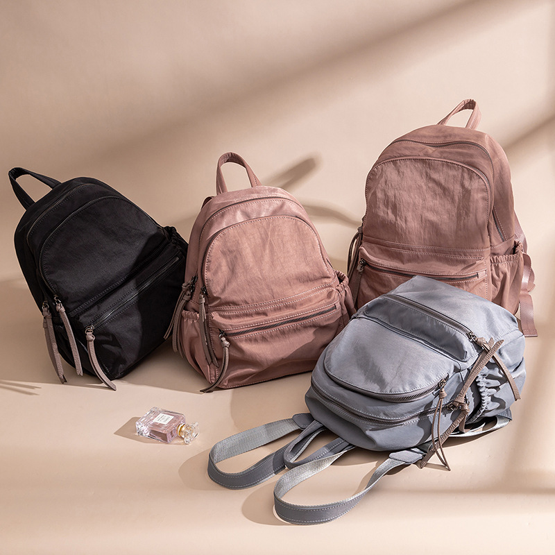 Light Luxury Solid Color Oxford Cloth Backpack for Women - Large Capacity Casual Commuting Bag, Stylish Everyday Essentials Light Luxury Solid Color Oxford Cloth Backpack for Women - Large Capacity Casual Commuting Bag, Stylish Everyday Essentials