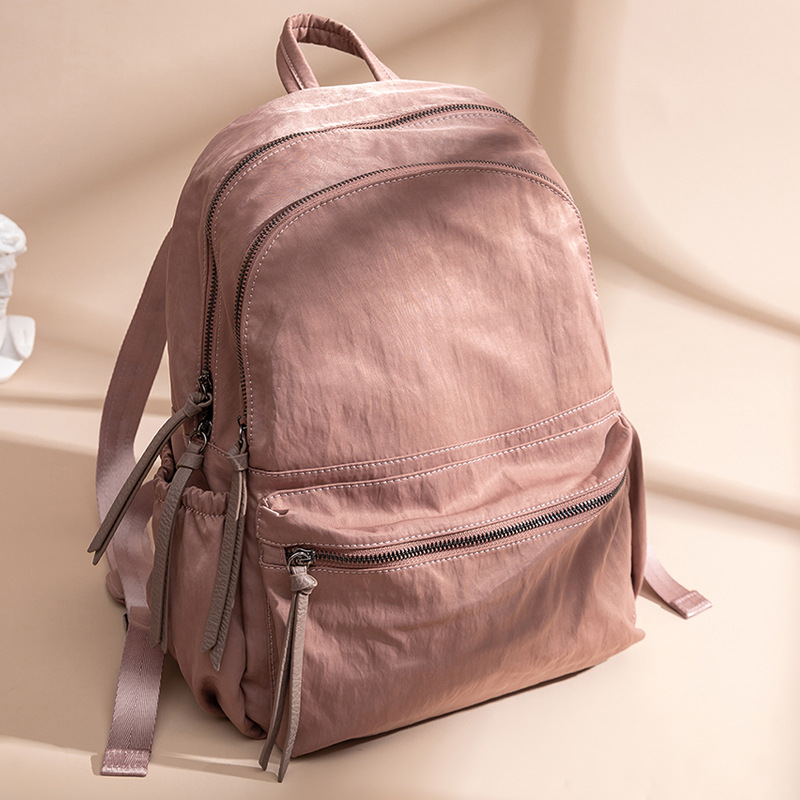 Light Luxury Solid Color Oxford Cloth Backpack for Women - Large Capacity Casual Commuting Bag, Stylish Everyday Essentials Light Luxury Solid Color Oxford Cloth Backpack for Women - Large Capacity Casual Commuting Bag, Stylish Everyday Essentials