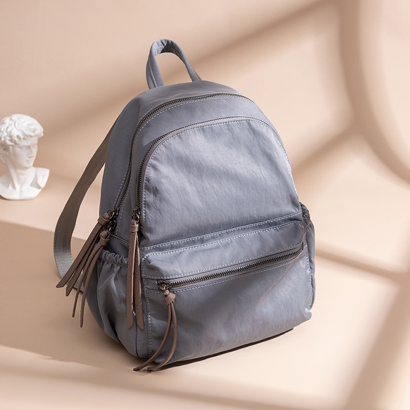 Light Luxury Solid Color Oxford Cloth Backpack for Women - Large Capacity Casual Commuting Bag, Stylish Everyday Essentials Light Luxury Solid Color Oxford Cloth Backpack for Women - Large Capacity Casual Commuting Bag, Stylish Everyday Essentials