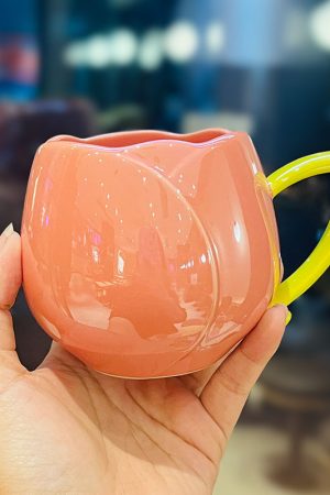 Light Luxury Tulip Ceramic Drinking Cup - Elegant Gift for Girls, Perfect Birthday Mug for Best Friends