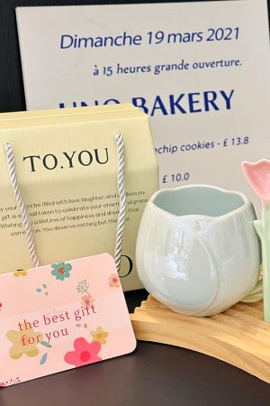 Light Luxury Tulip Ceramic Drinking Cup - Elegant Gift for Girls, Perfect Birthday Mug for Best Friends