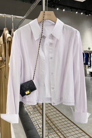 Light Purple Short Jacket for Women - Unique Spring & Autumn Thin Outerwear Trend 2025, Stylish Layering Piece