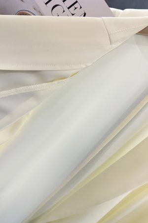 Light Yellow Loose Fit Suit Jacket for Women - Stylish Draping Blazer, 2025 Spring/Summer, Sun-Protective, Age-Reducing Fashion